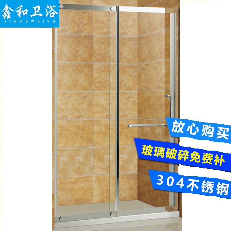 工程淋浴房定制304不锈钢干湿分离L型淋浴房酒店淋浴房