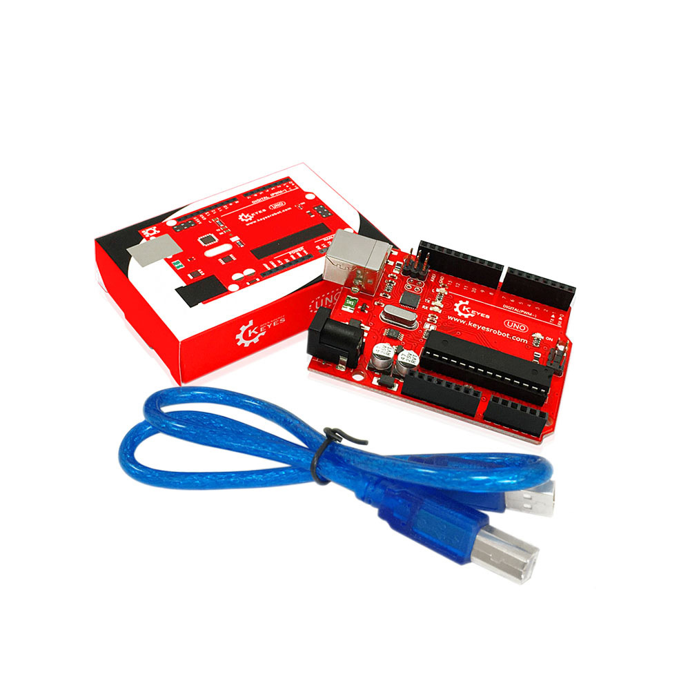 KEYES UNO R3开发板扩展板亚克力外壳基于arduino送纸盒USB线