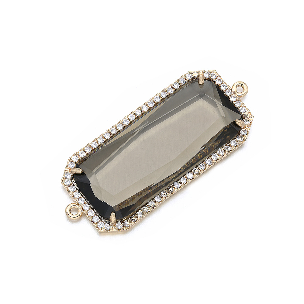 Simple Rectangle Micro-inlaid Zircon Jewelry Accessories Wholesale Nihaojewelry display picture 7