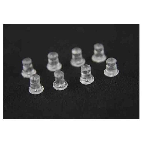 Supply transparent plastic bullet head earplugs, ear accessories, earplugs, ear-back silicone earplugs DIY accessories and supplies