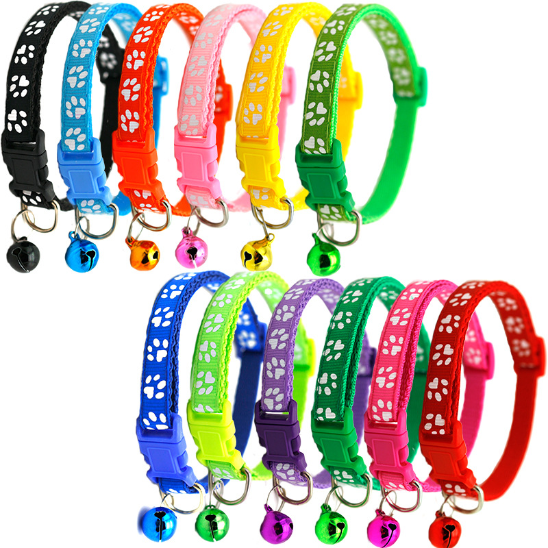 Casual Pp Solid Color Footprint Pet Collar display picture 1