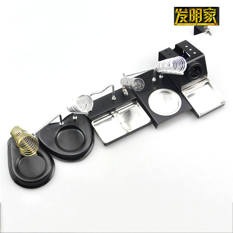 多功能支架烙铁座 电烙铁架子 全金属铸铁 海绵松香焊笔插架焊架