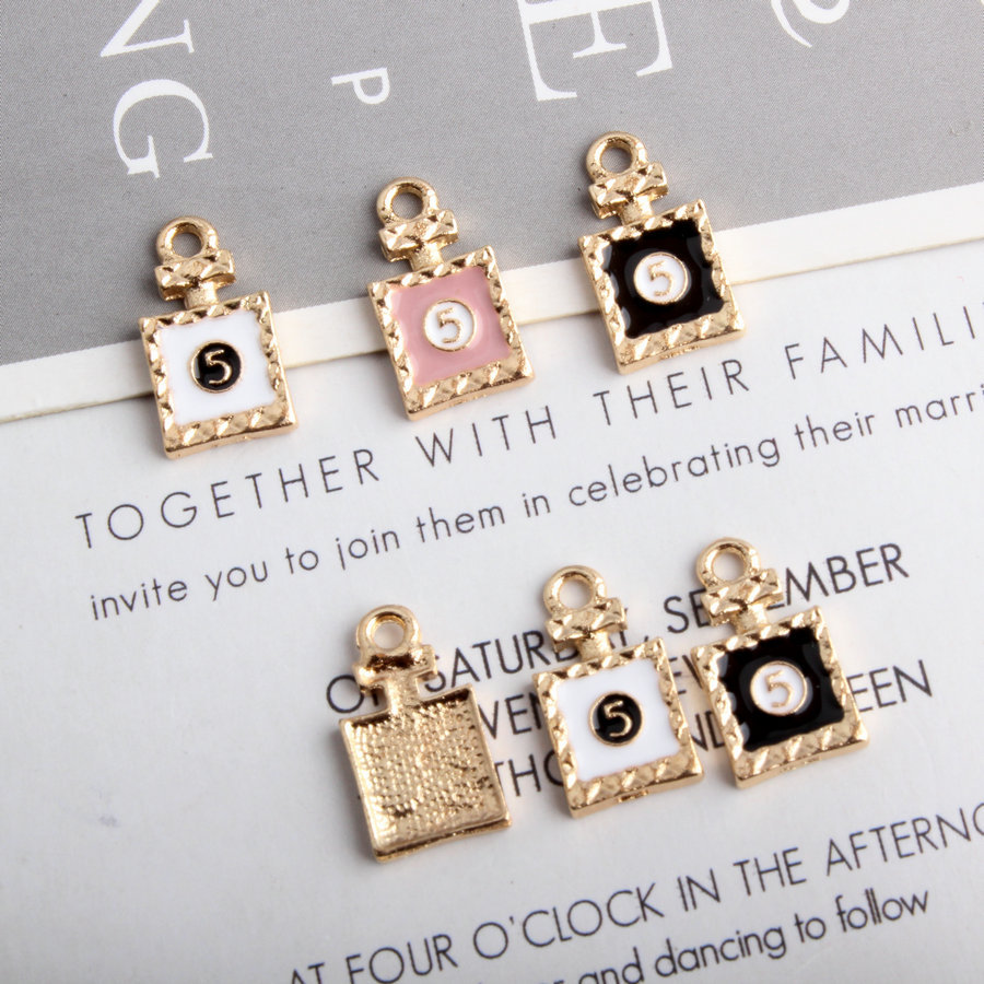 10 Unidades/Paquete Aleación Número Botella De Perfume Colgante display picture 4