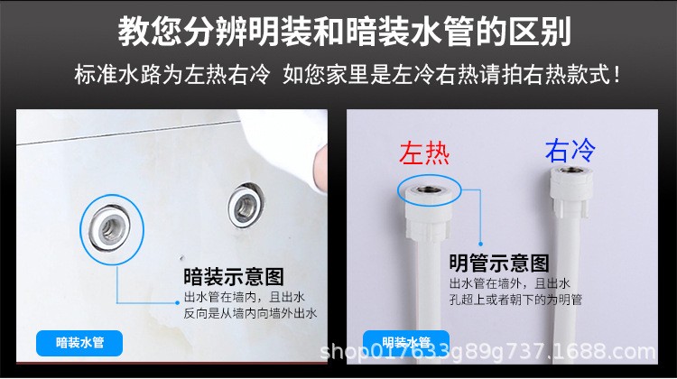 Original manufacturer's exposed alloy constant-temperature mixing valve faucet, bathroom rain shower head, automatic warm water control valve set details Picture