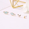 Set, cute earrings, Korean style, simple and elegant design