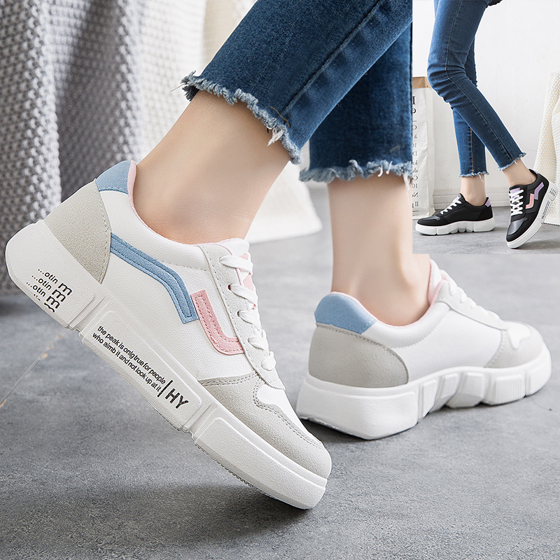 2019春季女士休闲小白鞋平底板鞋运动鞋单鞋低帮鞋悟道韩版女鞋