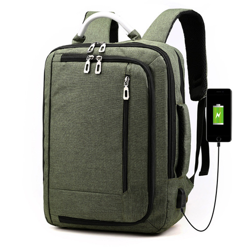 Cross-border casual backpack for men, fashionable computer backpack, USB charging, business bag, student simple school bag