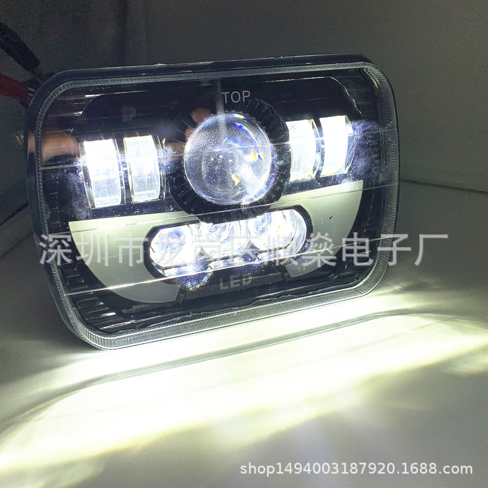 New car LED light motorcycle headlight 7-inch 90W spotlight far and near light belt daytime running light modified car light