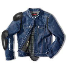 摩托车骑行服夏季 男女款顶点透气竞速牛仔夹克 机车越野防水上衣