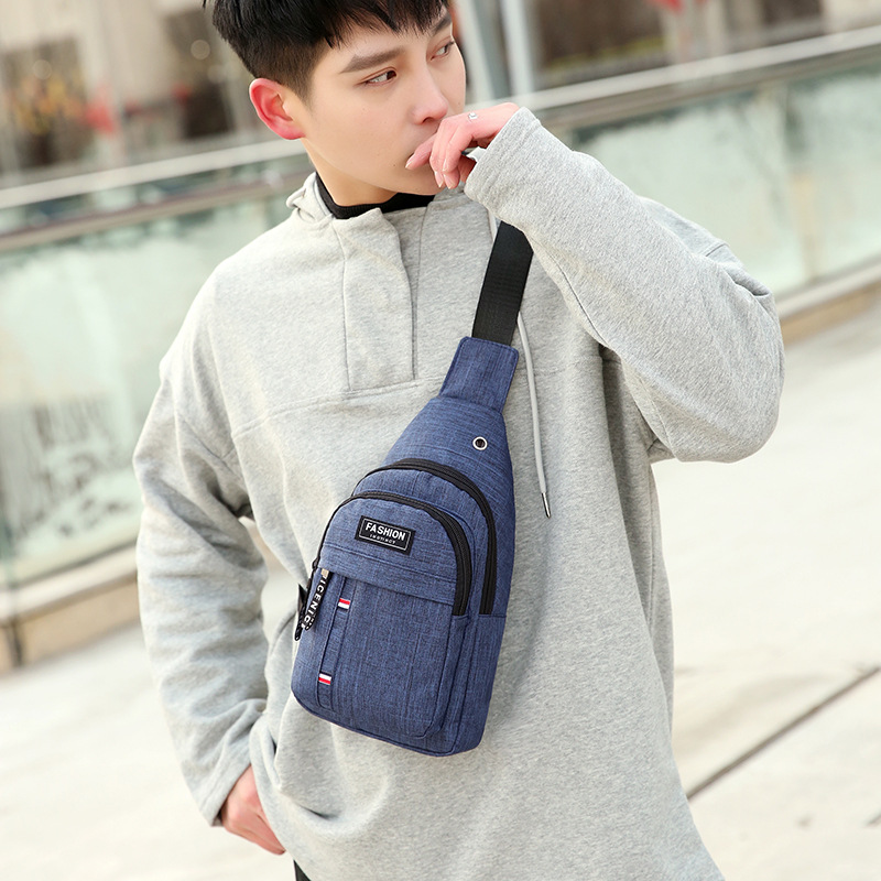 Bolsa 2021 nueva bolsa de pecho para hombres bolsa de lona bolsa de mensajero bolsa de hombre bolsa de hombro estilo coreano Mochila pequeña bolsa de cintura casual