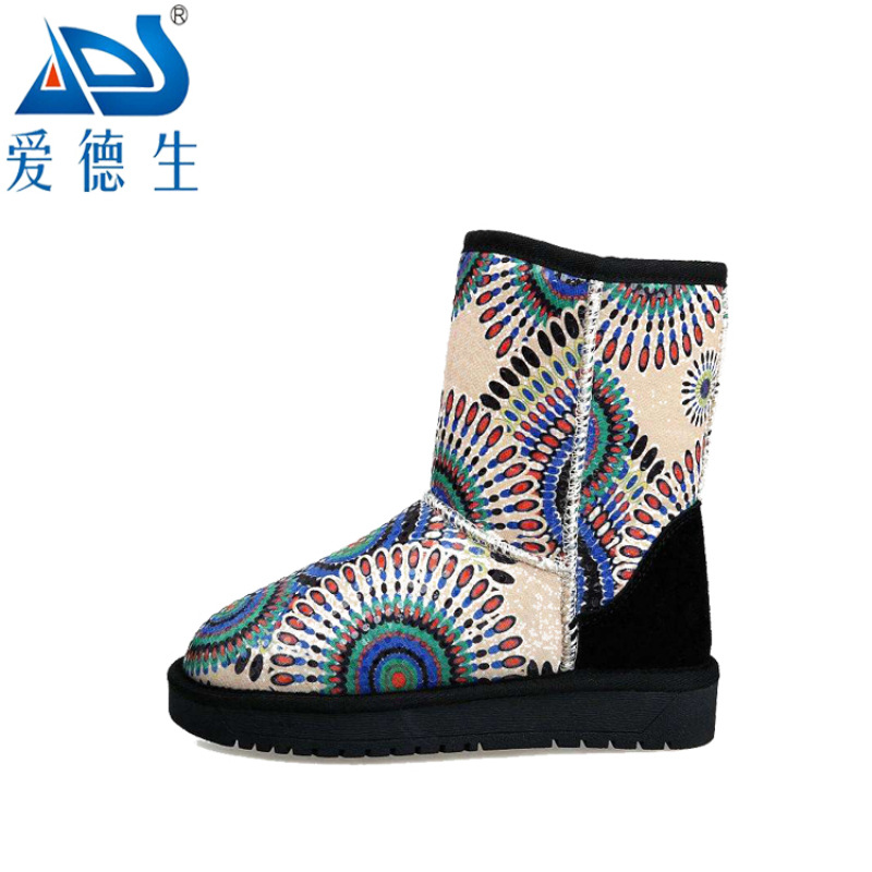 厂家直供雪地靴平板uv打印机图案彩印印花机数码高精度彩印