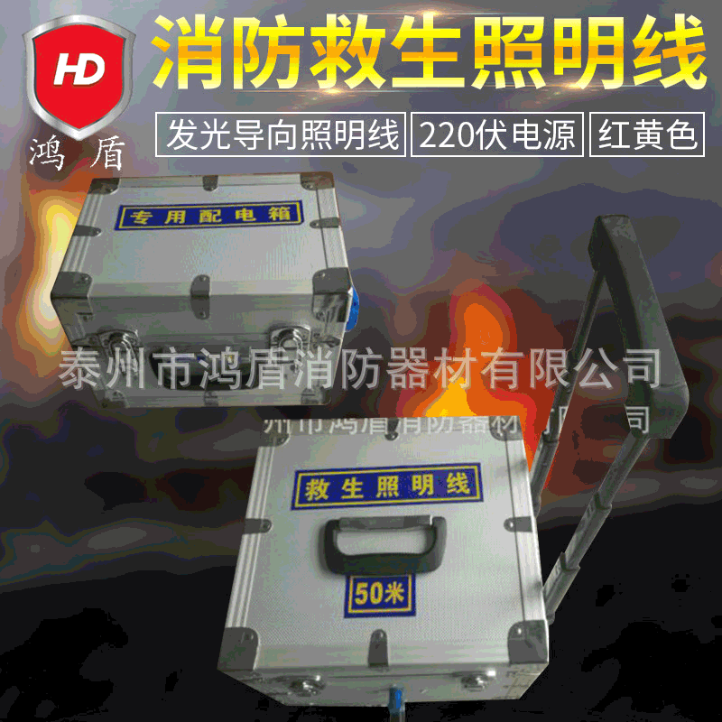 消防导向发光照明线 消防发光引路救生照明线插电式220伏电源