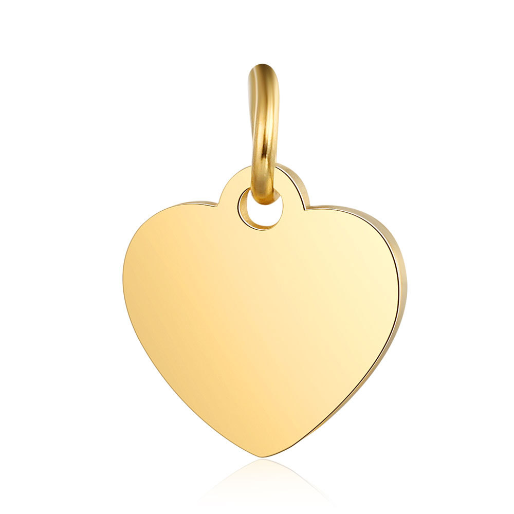 DIY Jewelry Accessories Classification 5 PCS/Package 10.5*14mm 304 Stainless Steel Heart Shape Pendant