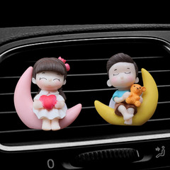Cartoon car air outlet perfume clip creative couple car air outlet aromatherapy decoration car interior decoration supplies