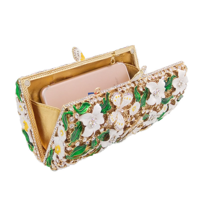 New Fashion Evening Bag Grease Flower Butterfly Clutch Bag Party Bag Party Evening Bag display picture 5