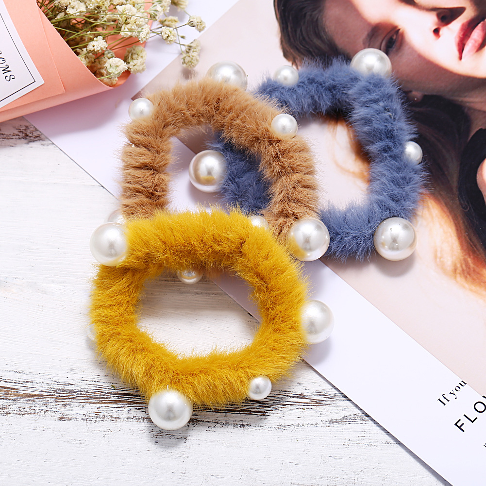 Imitation Rabbit Hair Circle Chic Style Wild Plush Hair Rope Hair Rope Korean Hair Accessories display picture 3