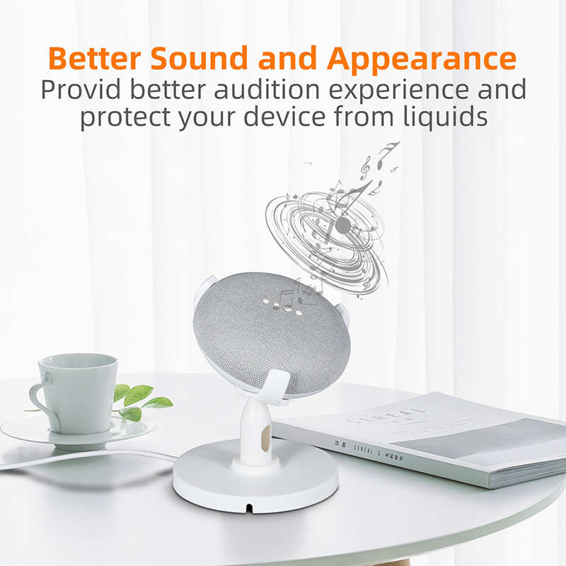 HomeNest Mini soporte de escritorio Ángulo ajustable de 360 ° Accesorios para altavoces inteligentes para el hogar soporte