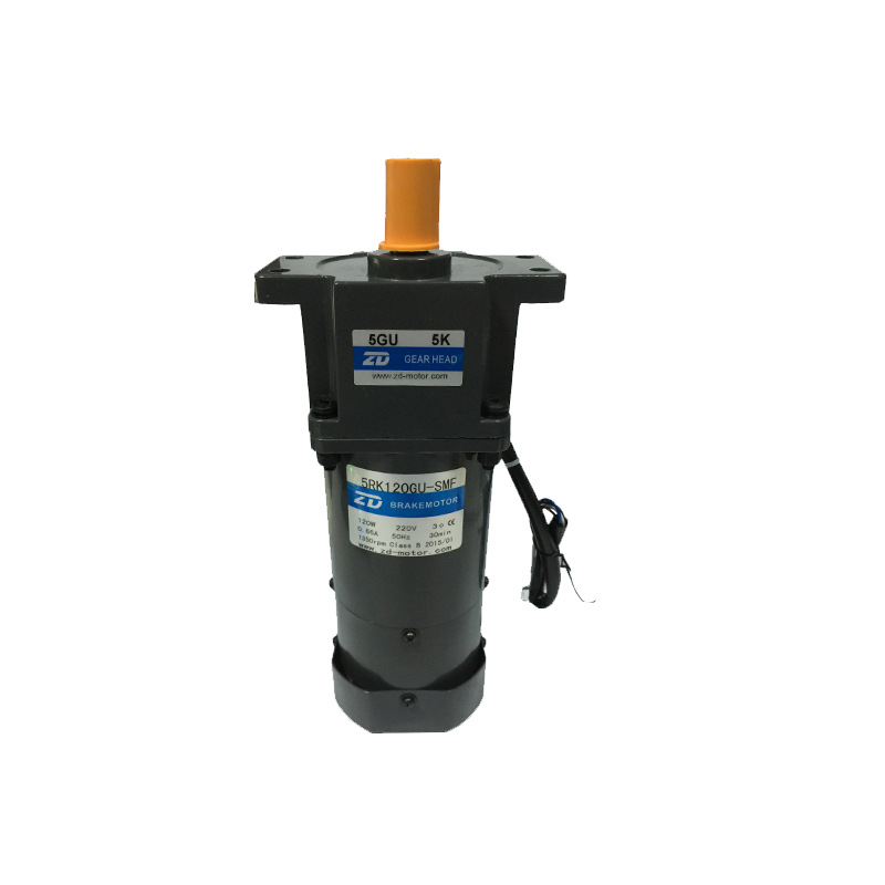 中大三相220V 120W刹车电机5RK120GU-SMF-5GU 5K上下板机专用|ms