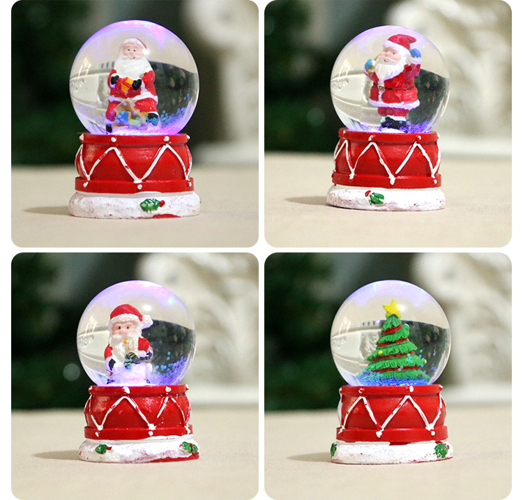 Weihnachten Weihnachtsmann Glas Gruppe Ornamente display picture 1