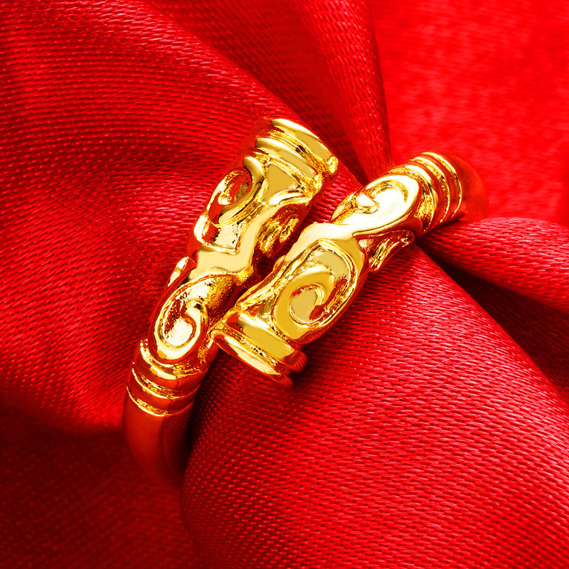 Vietnam oro Sun Wukong aro anillo hombres y mujeres oro aro palo pareja anillo popular zhizunbao anillo