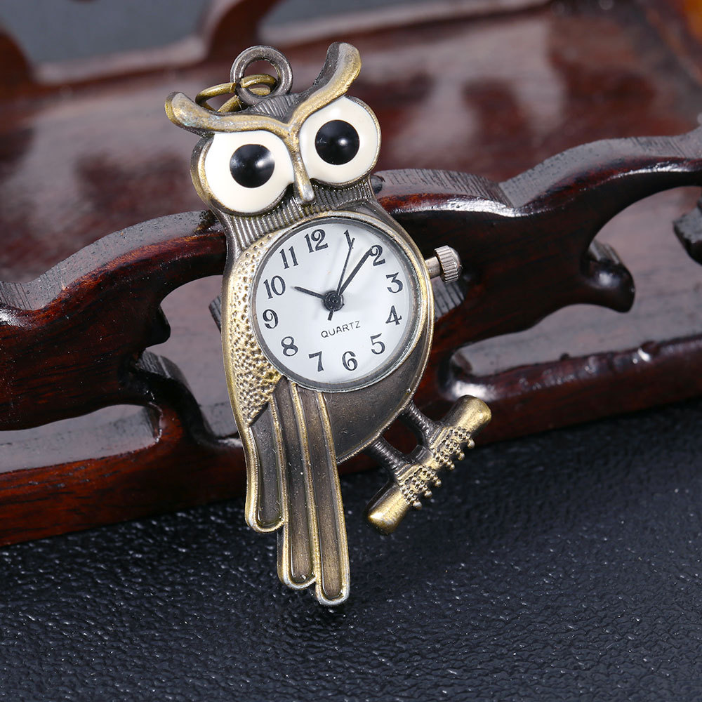 Necklace Korean version of the owl pocket watch keychain pocket watch vintage Palace cute jewelry a generation of 8914