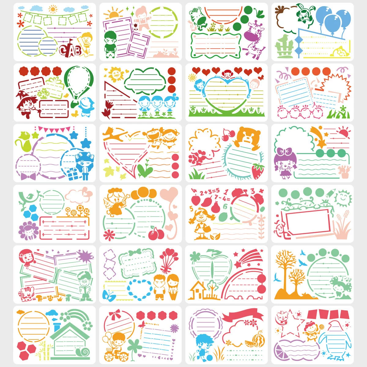 Полый шаблон Джокер, размер А4, шаблон для рисования, детская вспомогательная доска для рисования, оптовая продажа, Студенческая рукописная газета, доска для домашних заданий