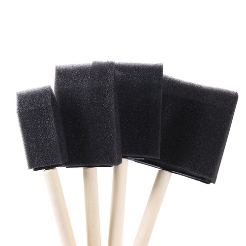 Children's early education graffiti painting sponge brush EVA long-handled wooden pole painting brush DIY painting graffiti art sponge painting brush