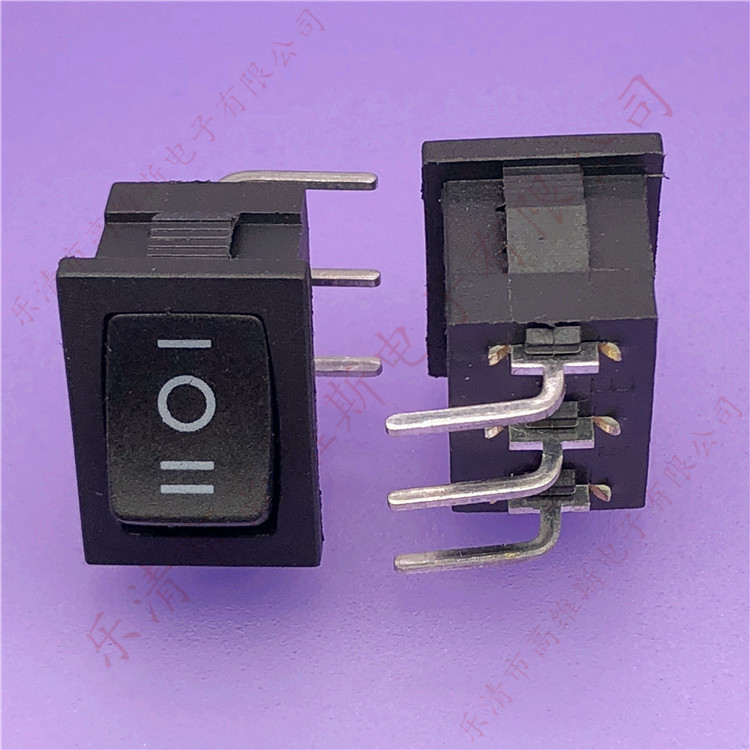 船型开关KCD1-101弯脚 KCD1-102/2脚弯脚 小风扇开关 翘板开关