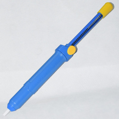 Manual desoldering device, desoldering gun, long handle pump, blue large solder removal rod GS-107, extended desoldering device