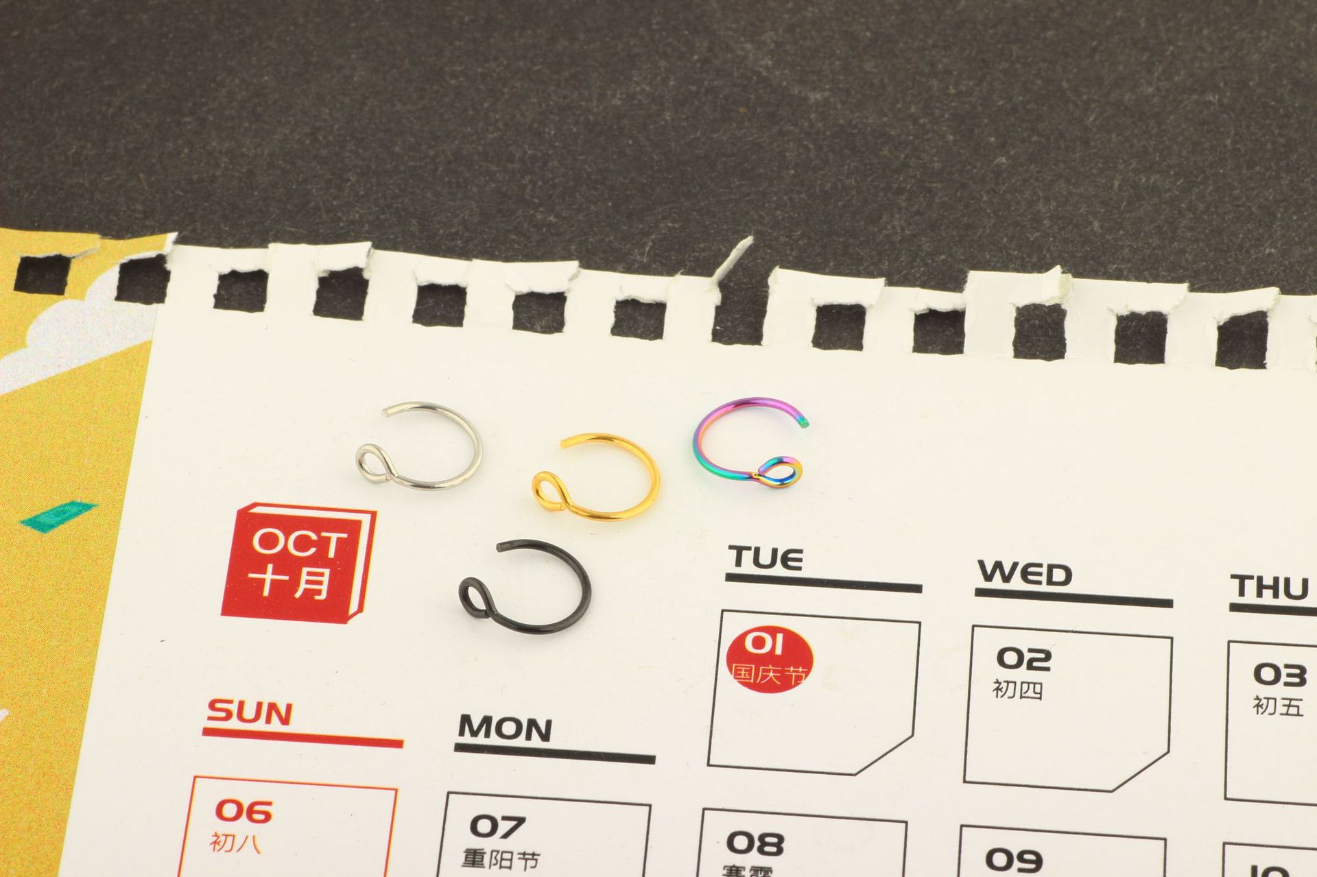 Pointed titanium steel lip stud product view