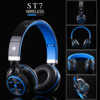 Cross -border explosion headset header Bluetooth headset ST7 can expand and fold TF card insert FM radio headset factory