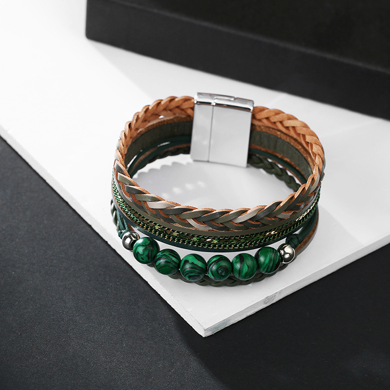 Bohemian Style Multilayer Woven Leather Bracelet