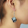 Personality Creative INS Wind Dice Earrings Girl Busudi Personal Cold Wind Dice Ear Recommendation Recommendation