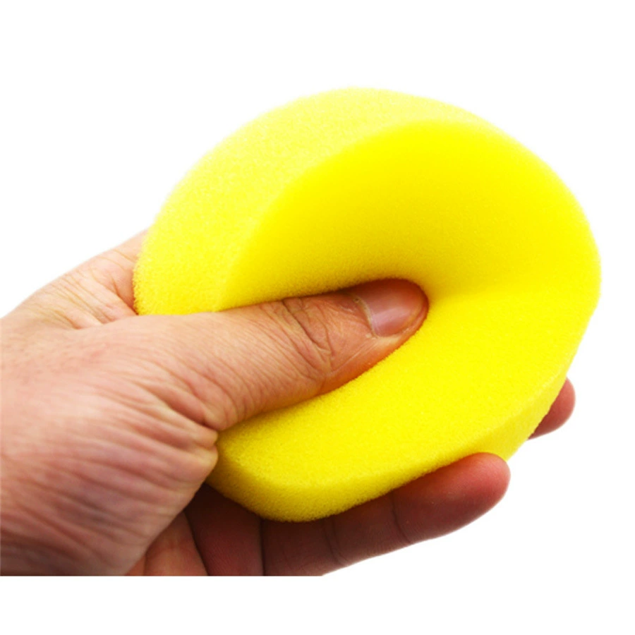Производители поставляют обувь масло губки автомобиля полировки и вощения с желтой губкой абсорбент высокой пены губки протрите