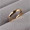 Glossy golden ring stainless steel, golden color, 4mm, simple and elegant design, mirror effect