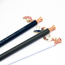 韩版中性笔 独角兽卡通毛毛球中性笔  韩版吊饰精品中性笔