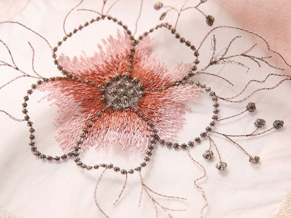 Silk autumn scarf
