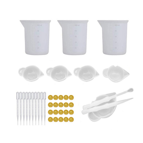 Proud diy crystal glue silicone measuring cup set 5 glue adjustment set to make glue mold