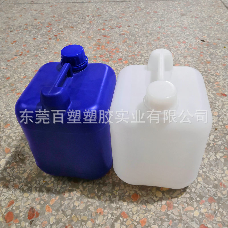 5L正方形塑料化工桶5公斤堆码凹凸桶5升小口包装罐润滑剂塑胶壶