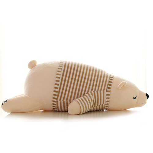Lying style polar bear doll soft clothing style huggable bear plush toy pillow children sleeping gift wholesale