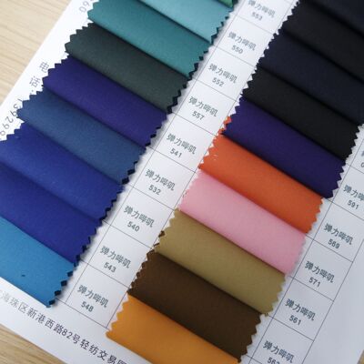 T/R西装面料男女装西服仿毛料黑色弹力哔叽厂家多色现货批发优惠