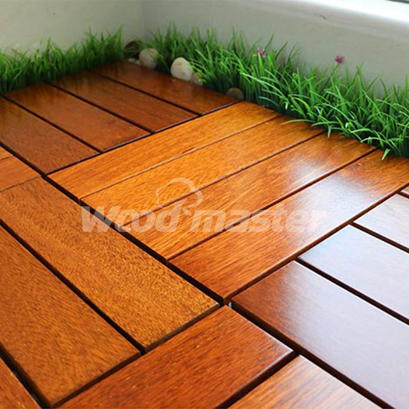 批發印尼菠蘿格實木地板陽台拼裝地板室內木地板花園庭院木地板