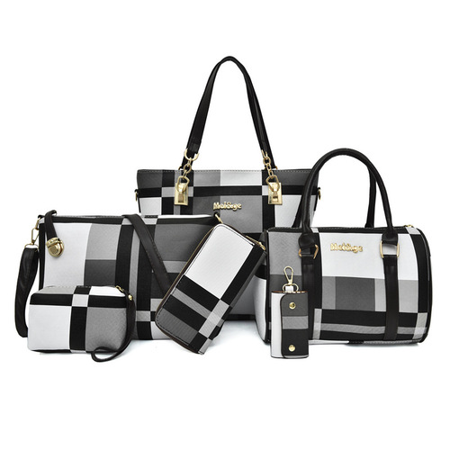 Cross-border women's bags  new fashion single shoulder cross-body women's bag six-piece set of mother-in-law bag large capacity women's bag wholesale