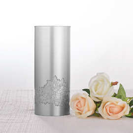 金属牡丹纯锡花瓶摆件大号客厅现代简约家用创意插花水培花盆摆件