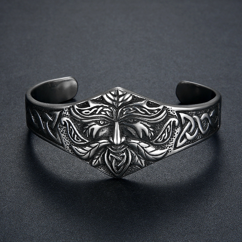 Men'S Gender Punk Totem 304 Stainless Steel Plating Men'S Bangle Men Cuff & Bangle