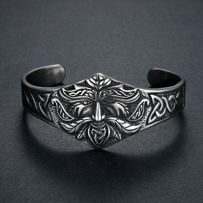 Punk Totem 304 Stainless Steel Bangle In Bulk display picture 7