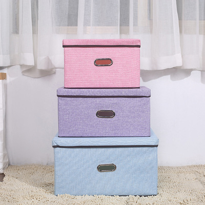 Japanese washing Cotton and hemp Storage box Foldable Large waterproof Fabric art clothes storage box portable Finishing Box
