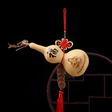 厂家直销天然葫芦手工烙画彩绘工艺品 观音图五帝钱家居挂件摆件