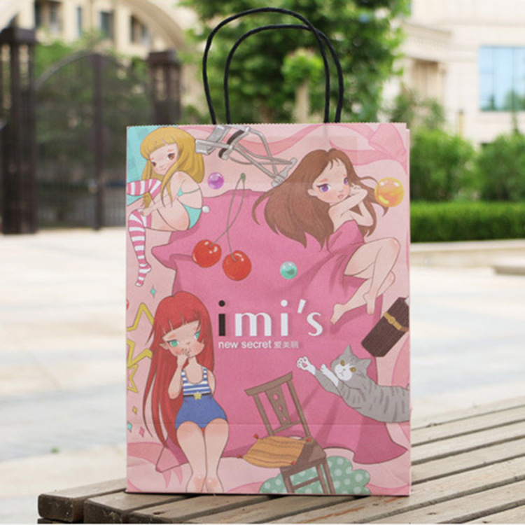 手提纸袋儿童卡通纸袋生日回礼袋礼品包装袋定 做服装手提纸袋