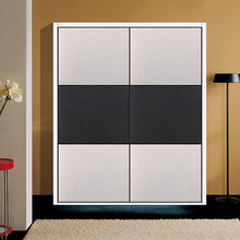 簡約衣櫃全屋定制 卧室推拉移門板材整體簡易衣櫃 家具批發